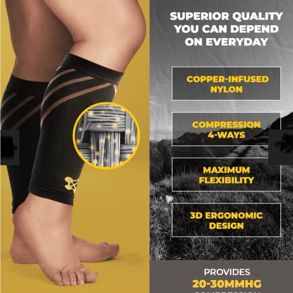 Copper Joint Calf Compression Sleeve CopperJoint - 3XLarge - Picture 8 of 10